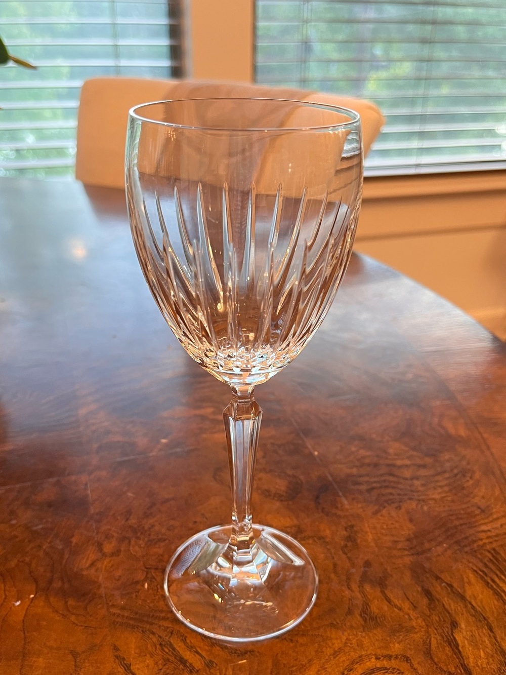 Schott Zwiesel Clear Crystal Wine Glass with Cut Pattern